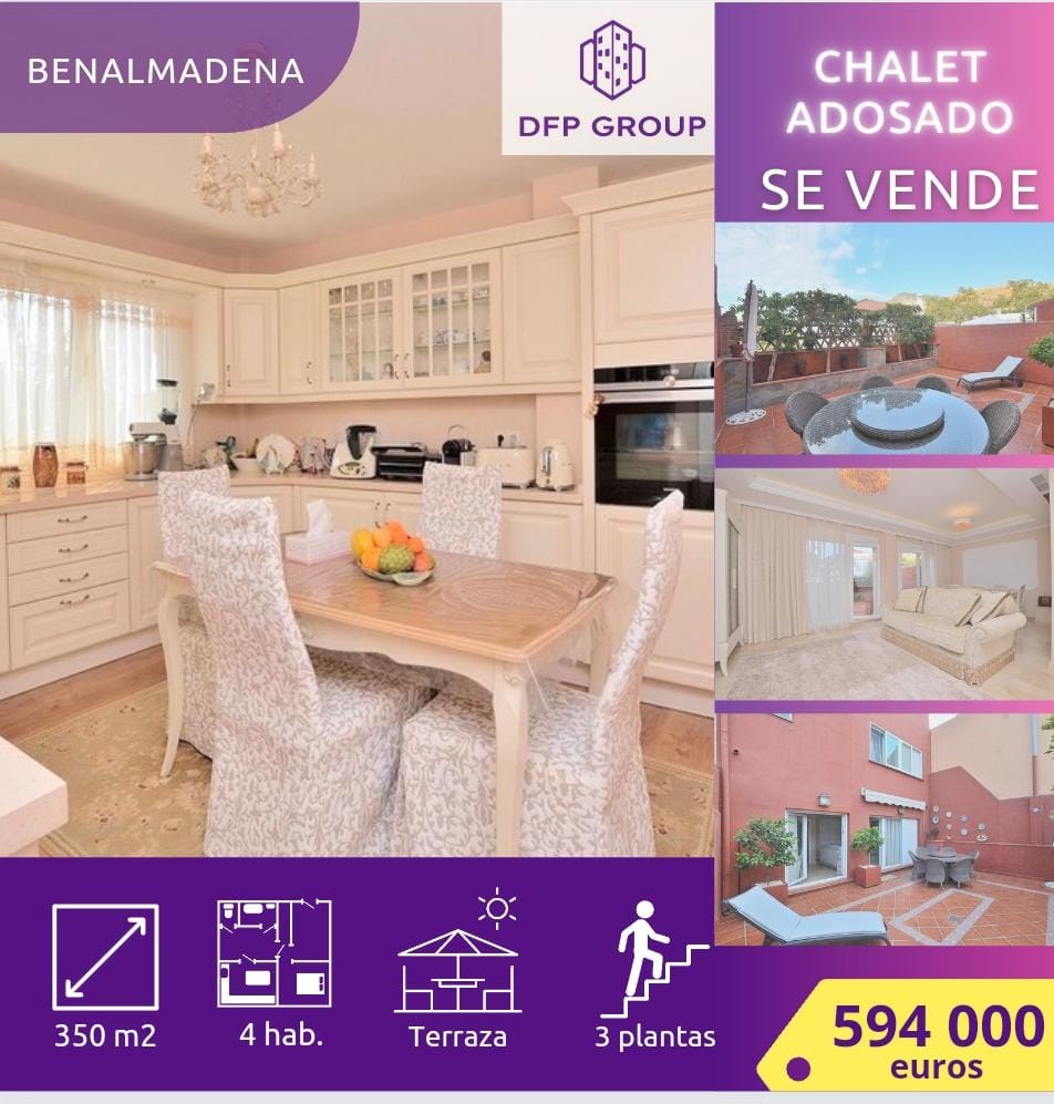 Chalet adosado en venta en Arroyo de la Miel, Benalmádena - 594.000€